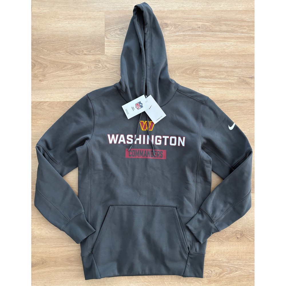 NWT Men's Nike Washington Commanders Therma-FIT Hoodie - Small - Charcoal Gray